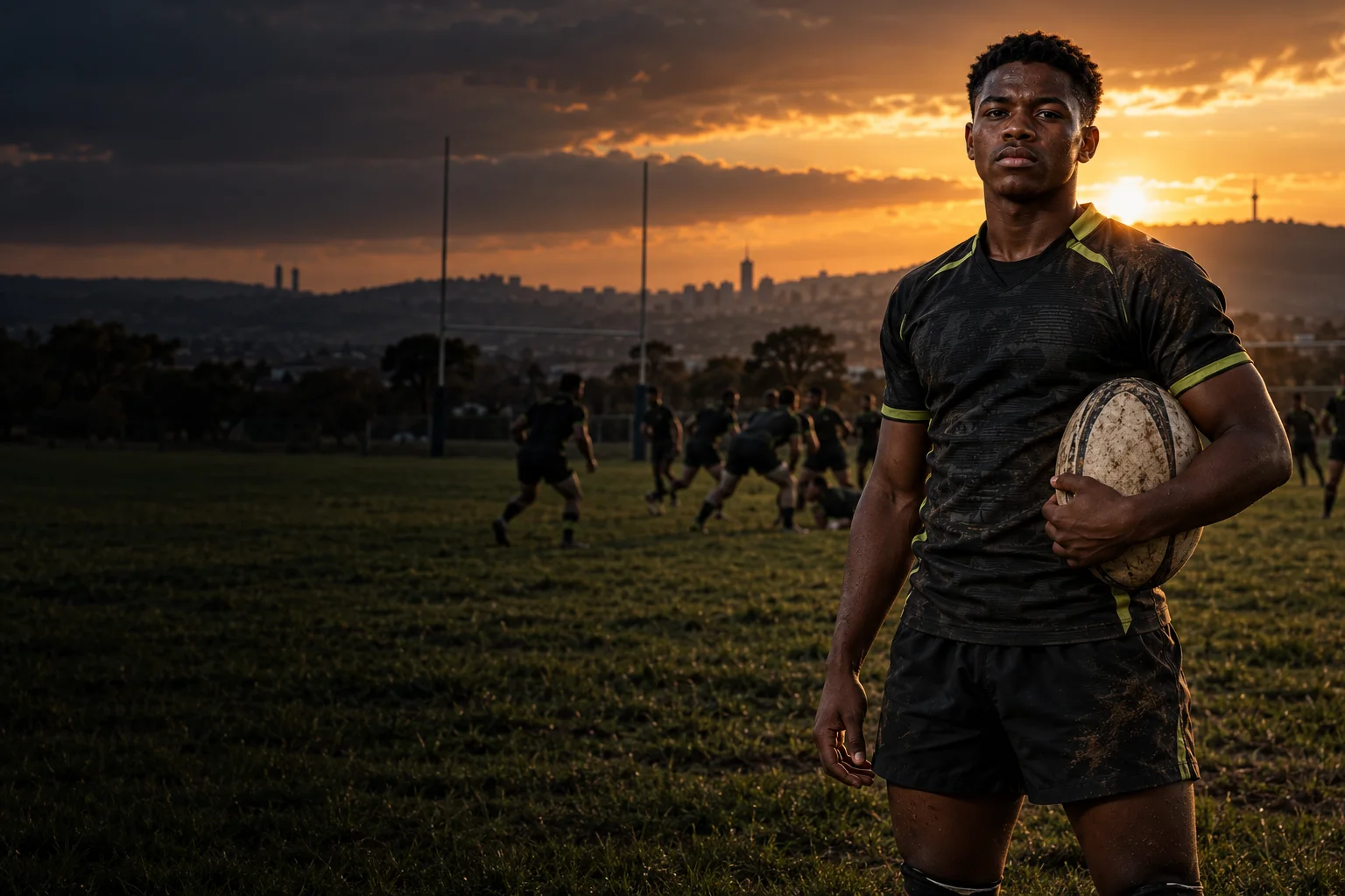 Youth rugby on a South African field